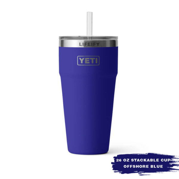 [Chính Hãng] Ly Giữ Nhiệt YETI Rambler 26oz Stackable Cup (780ml) - Kèm Nắp Ống Hút