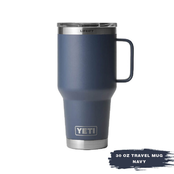 [Chính Hãng] Ly Giữ Nhiệt Chống Tràn YETI Rambler 30 oz Travel Mug Stronghold Lid (900ml)