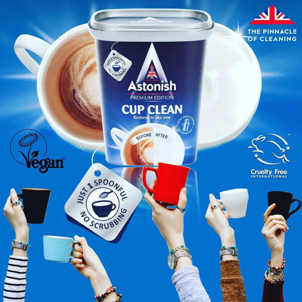 Bột Tẩy Đa Năng ASTONISH Clean Cup - Vệ Sinh Bình Ly, Nữ Trang, Máy Giặt...