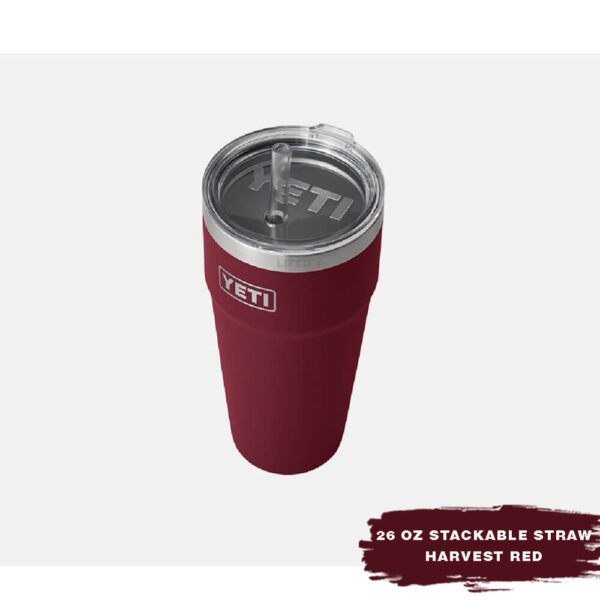 [Chính Hãng] Ly Giữ Nhiệt YETI Rambler 26oz Stackable Cup (780ml) - Kèm Nắp Ống Hút