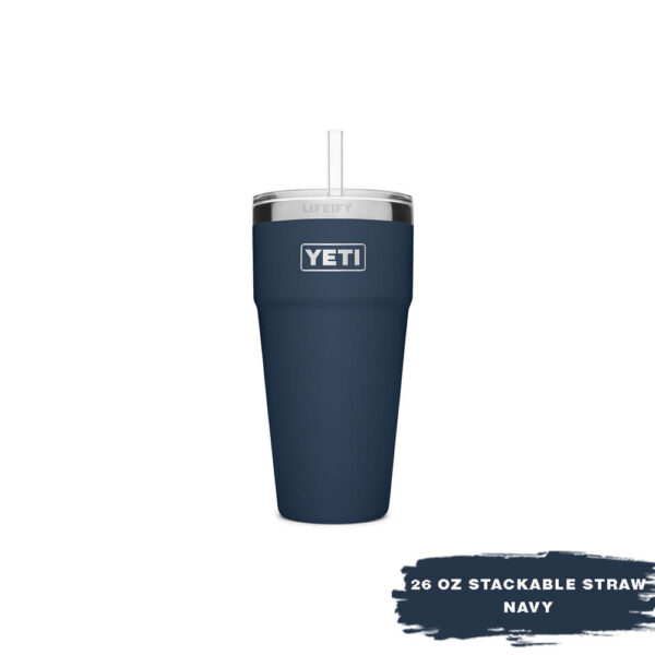 [Chính Hãng] Ly Giữ Nhiệt YETI Rambler 26oz Stackable Cup (780ml) - Kèm Nắp Ống Hút