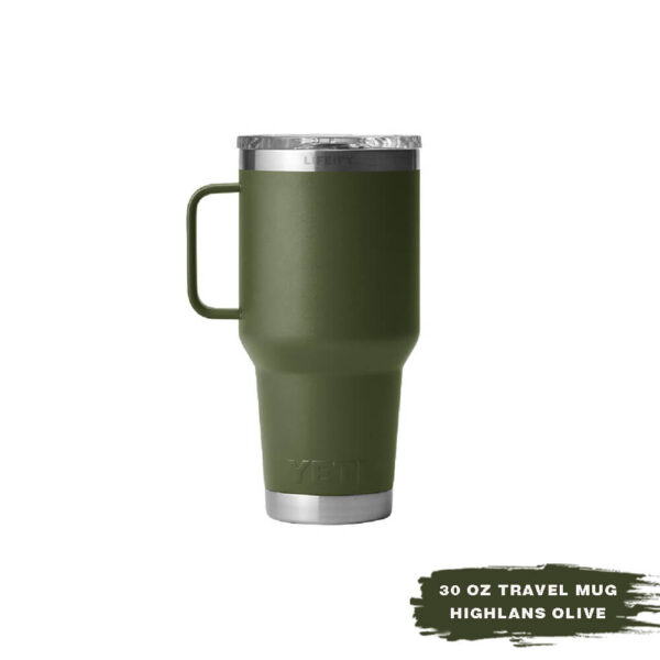 [Chính Hãng] Ly Giữ Nhiệt Chống Tràn YETI Rambler 30 oz Travel Mug Stronghold Lid (900ml)