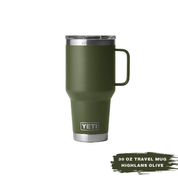 [Chính Hãng] Ly Giữ Nhiệt Chống Tràn YETI Rambler 30 oz Travel Mug Stronghold Lid (900ml)